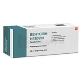 Вентолин Небулы раствор для ингаляций 2,5 мг небулы 2.5 мл №40