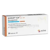 Конкор КОР таблетки, покрытые пленочной оболочкой 2,5 мг блистер №30