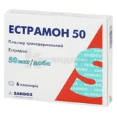 Эстрамон 50 пластырь трансдермальный 50 мкг/сутки пакетик №6