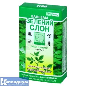 Зеленый Слон бальзам, флакон, 5 мл; Fito Pharma